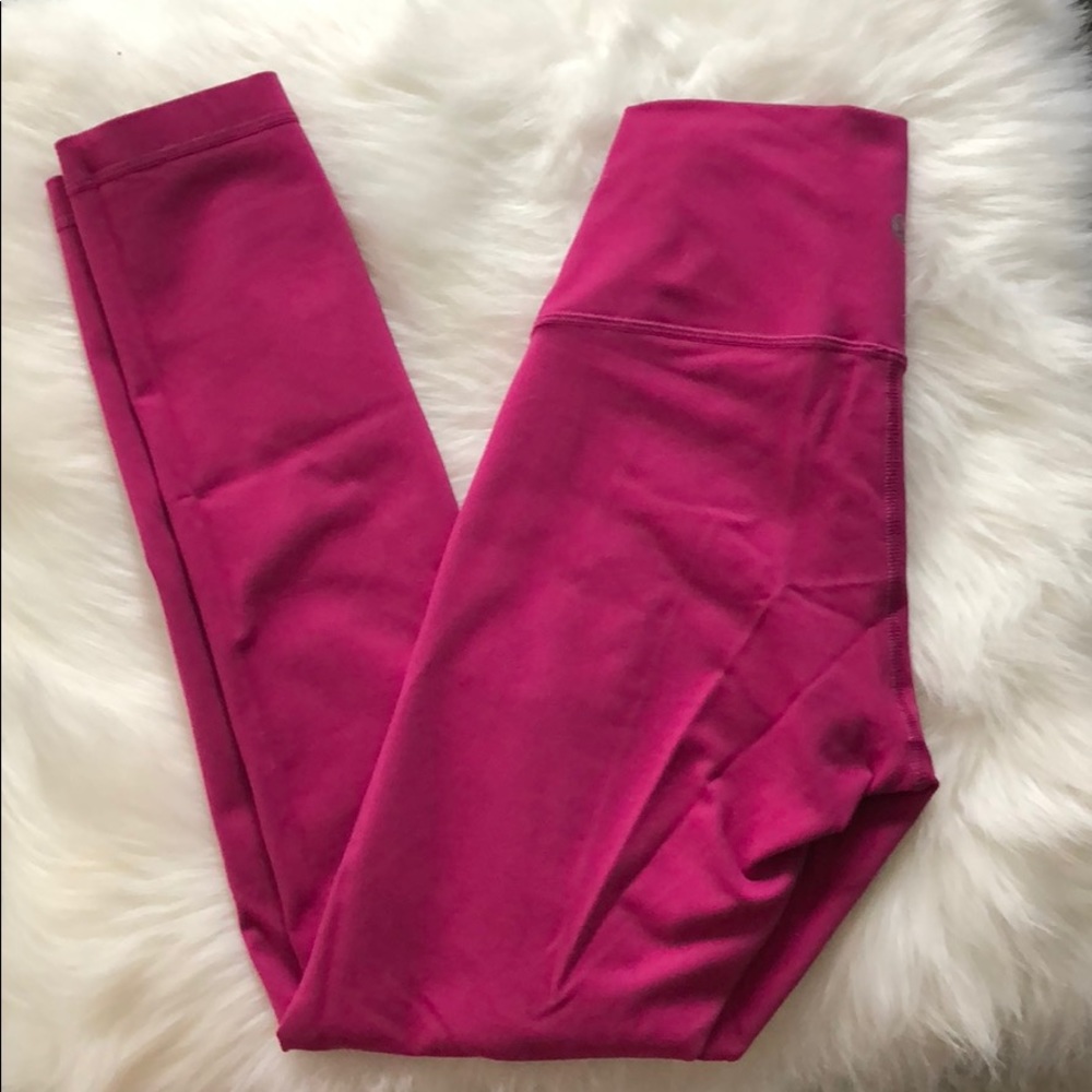 Lululemon pink winter under leggings